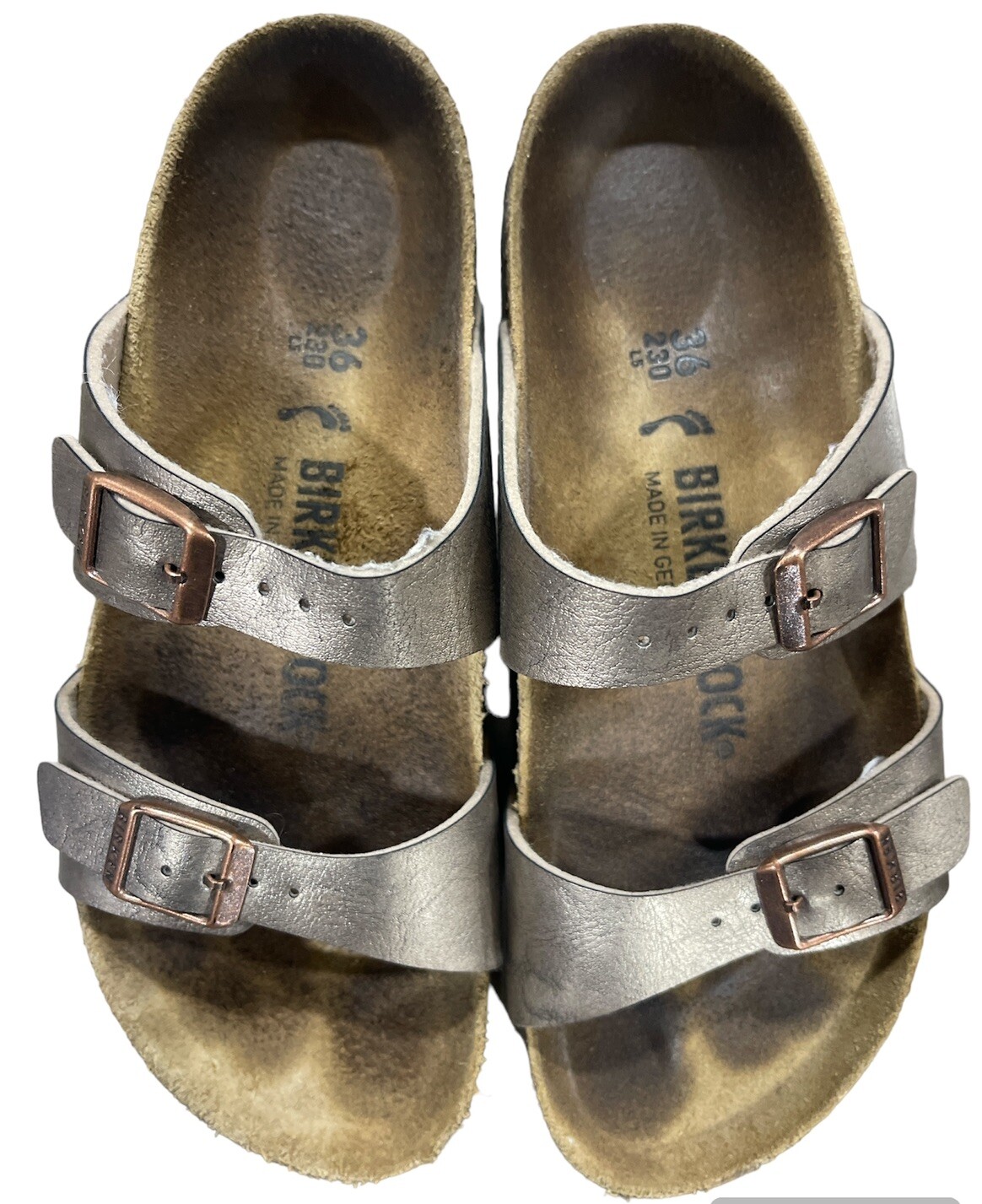 Birkenstocks Mayari Slip On Sandals Size 36 Light Bronze Womens Shoes