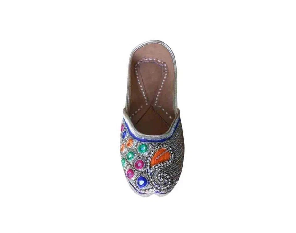 Jutties Shoes Punjabi Indian Women Flats Flat Womens Slip Leather US 6-9