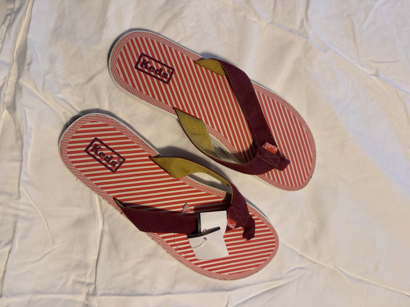 Keds Womens Flip Flop burgundy S10M
