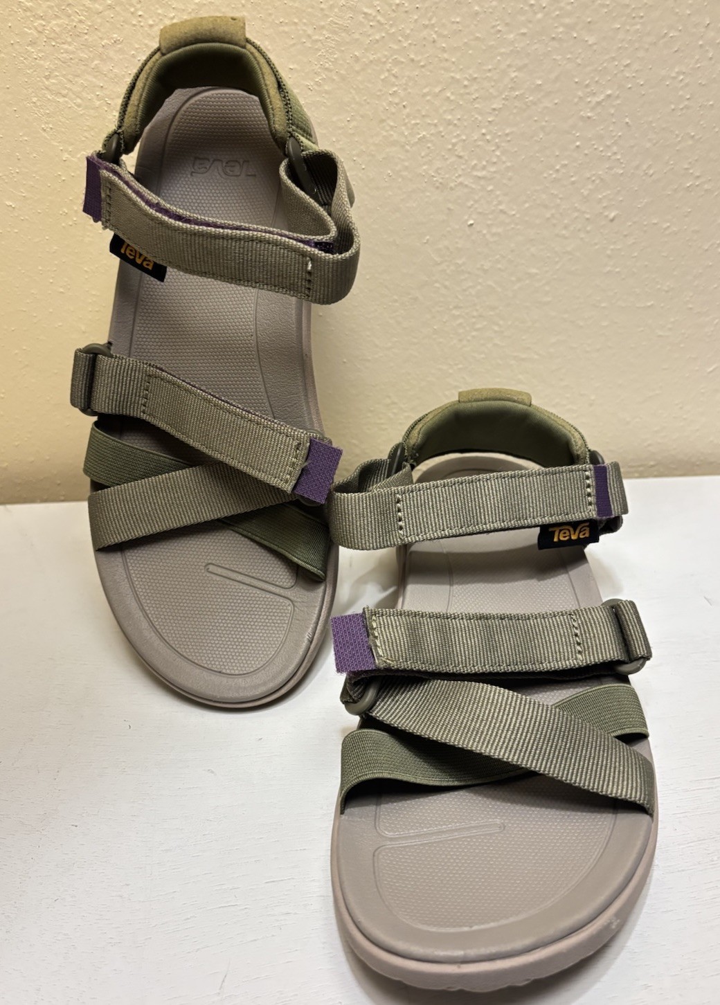 Teva Women’s Strappy Hook & Loop Sandals Green/Purple/Gray US 6 / EU 37
