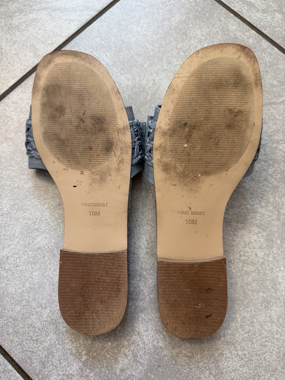 Nine West Hagleigh Slide Sandal Women’s Blue Size 10 Spring Summer