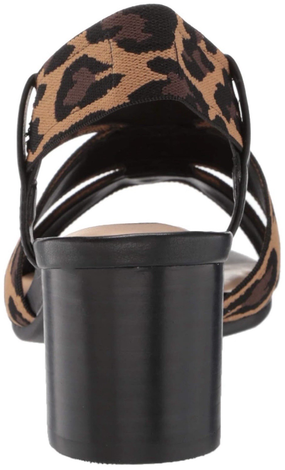 Bella-Vita Women’s Leopard Print Strappy Block Heel Slip-On Sandals US 6.5 W NIB