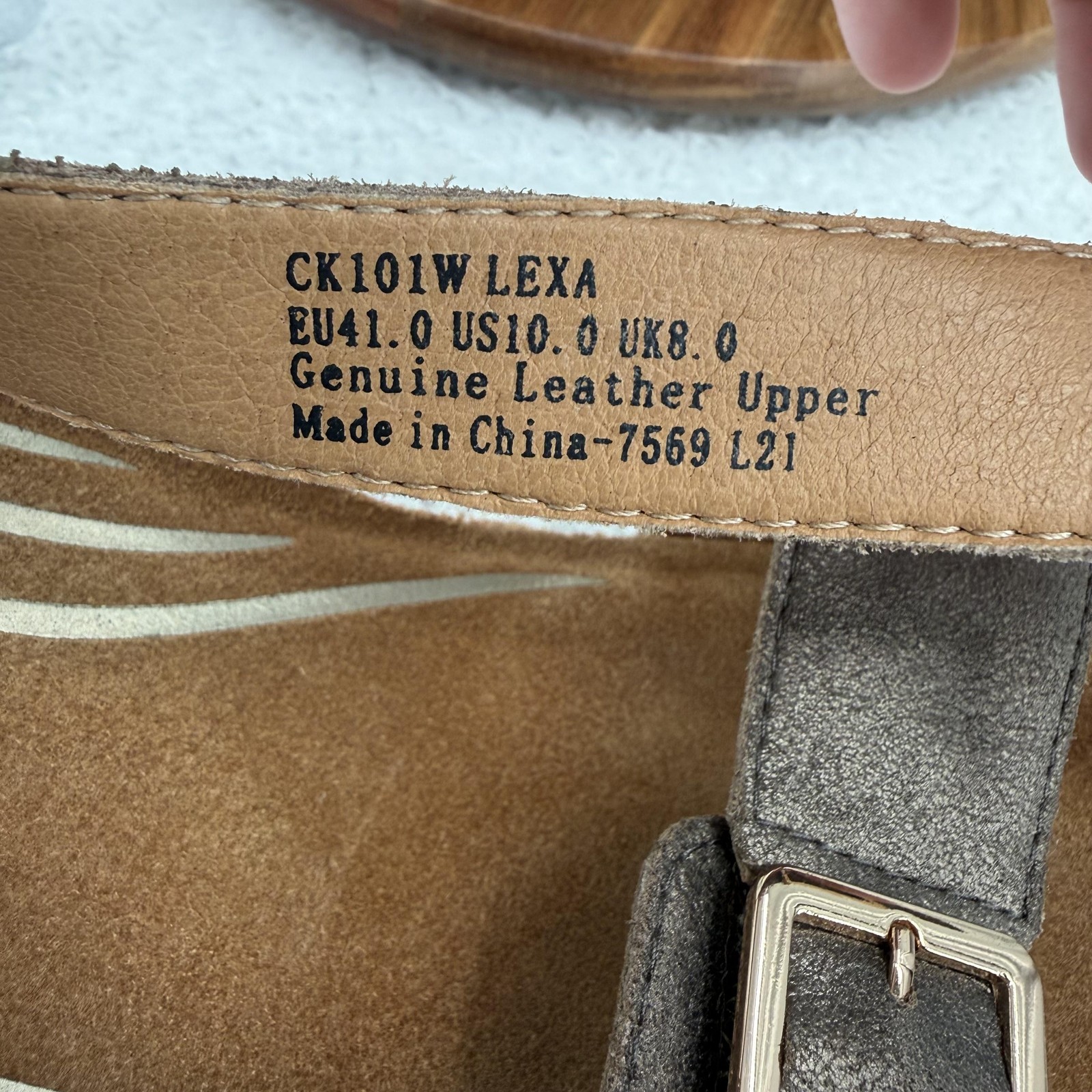 Aetrex Lexa Shoes Womens Size 10 Bronze Leather Strappy Wedge Sandals Comfort