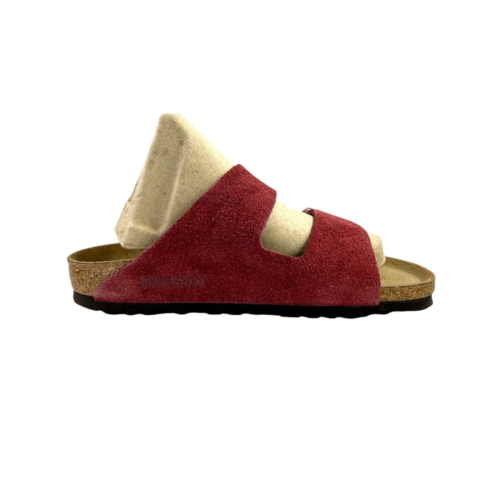 Birkenstock Arizona Suede Sandals Red Zinfandel Womens Size 42 Coastal Casual
