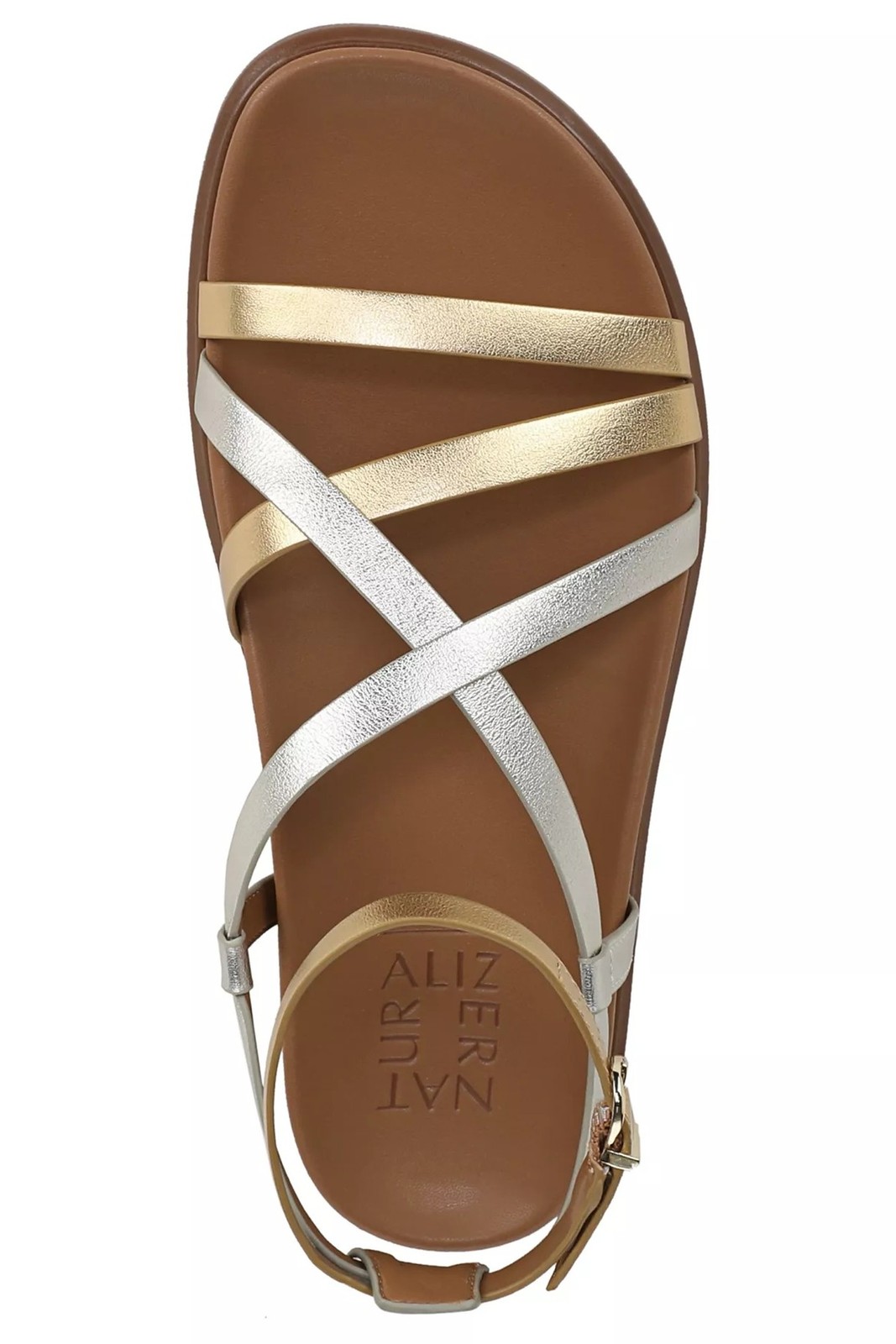 Naturalizer Fame Women’s Metallic Multi Sandals NW/OB 8M