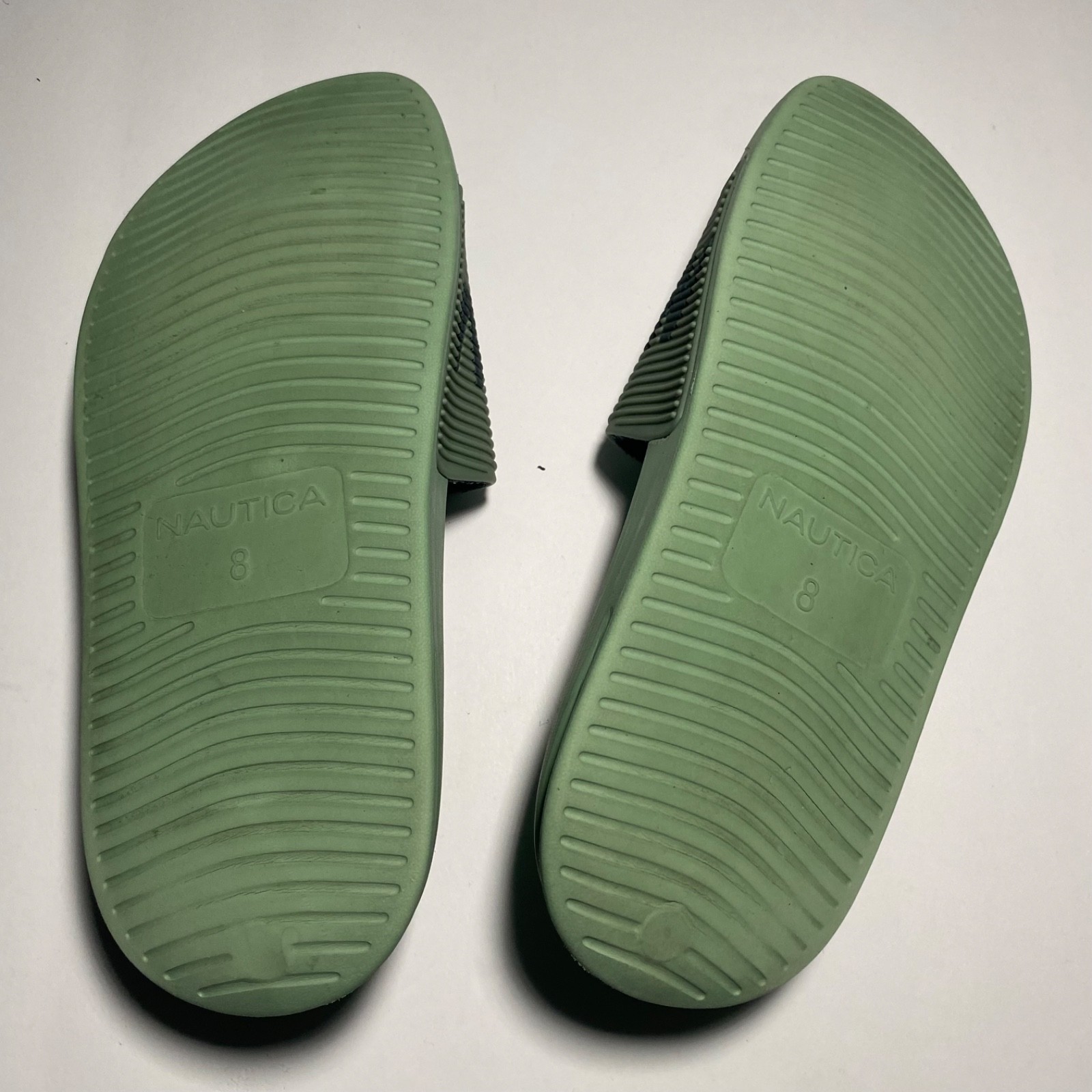 Nautica Slide Sandals Sage Green Size 8 Casual Pool Beach Slip-On Unisex