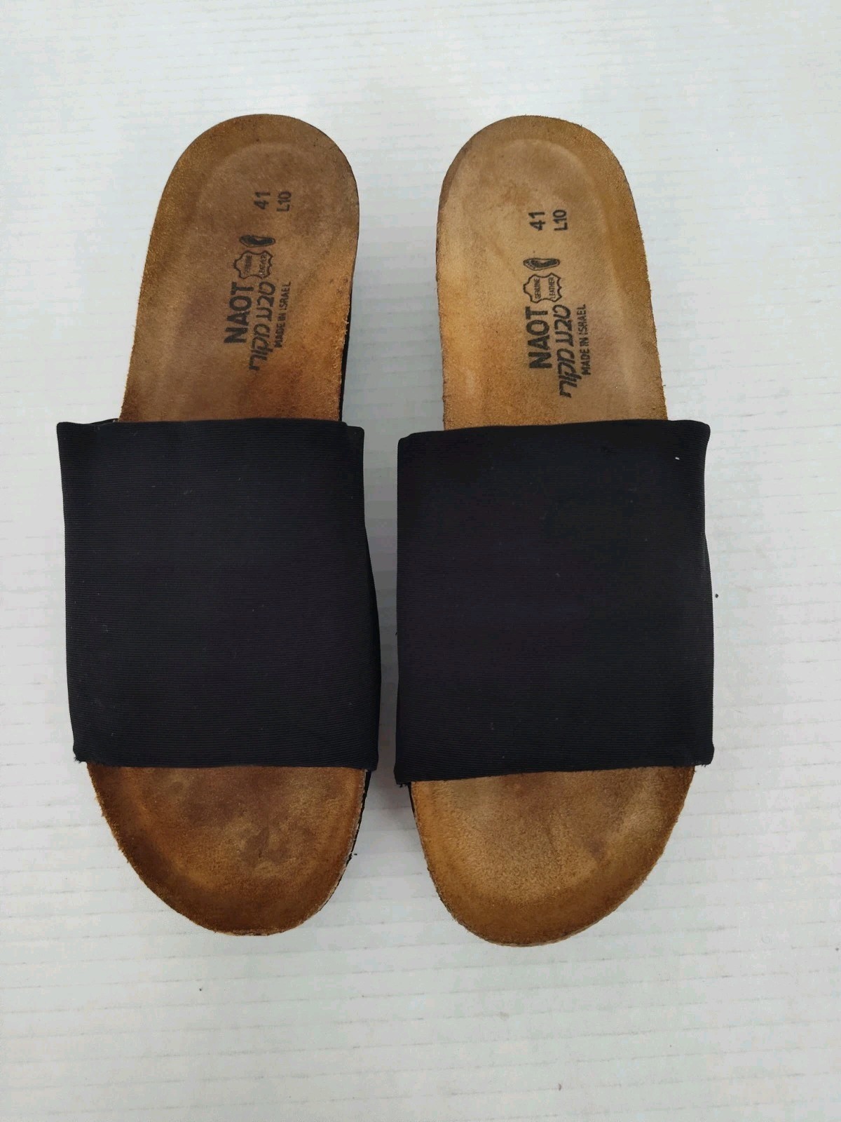 Naot Alana Black Stretch Classic Slide Comfortable Womans Slip-on Sandal Size 10