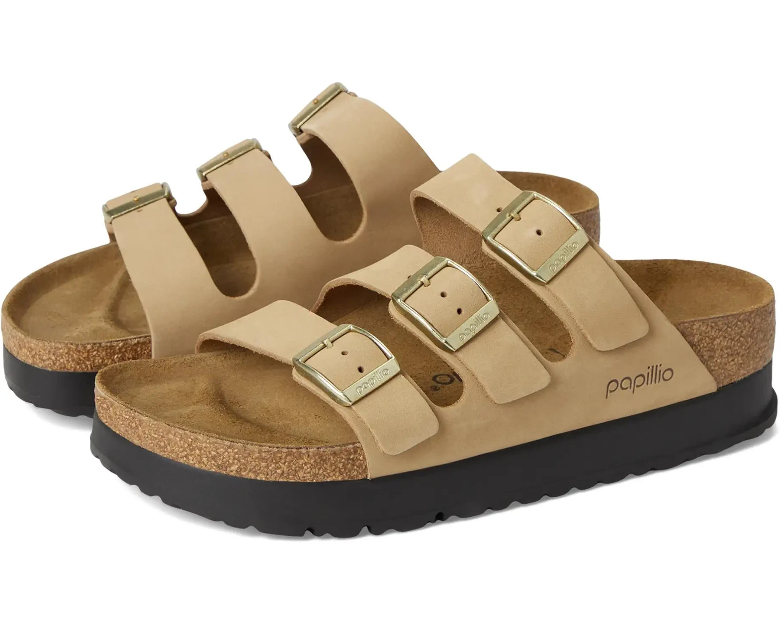 Birkenstock Florida Platform Sandcastle Nubuck Sandals EU 41 US 10-10.5 Narrow N