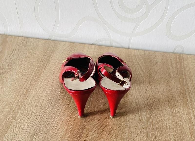 women bruno magli heels red leather 35