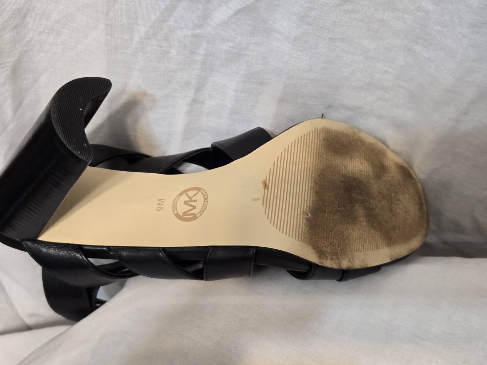 MICHAEL Michael Kors Womens ALANA Black Heel Sandals Sz 9