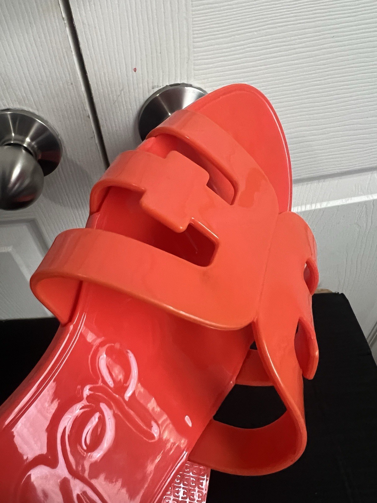 Sam Edelman Bay Jelly Slide Sandal Orange Coral Crush Size 10