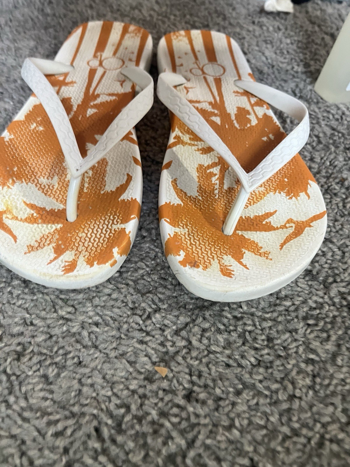 Ocean Pacific Women’s Palm Flip-Flops, Yellow Beach Sandals US Size 7/8