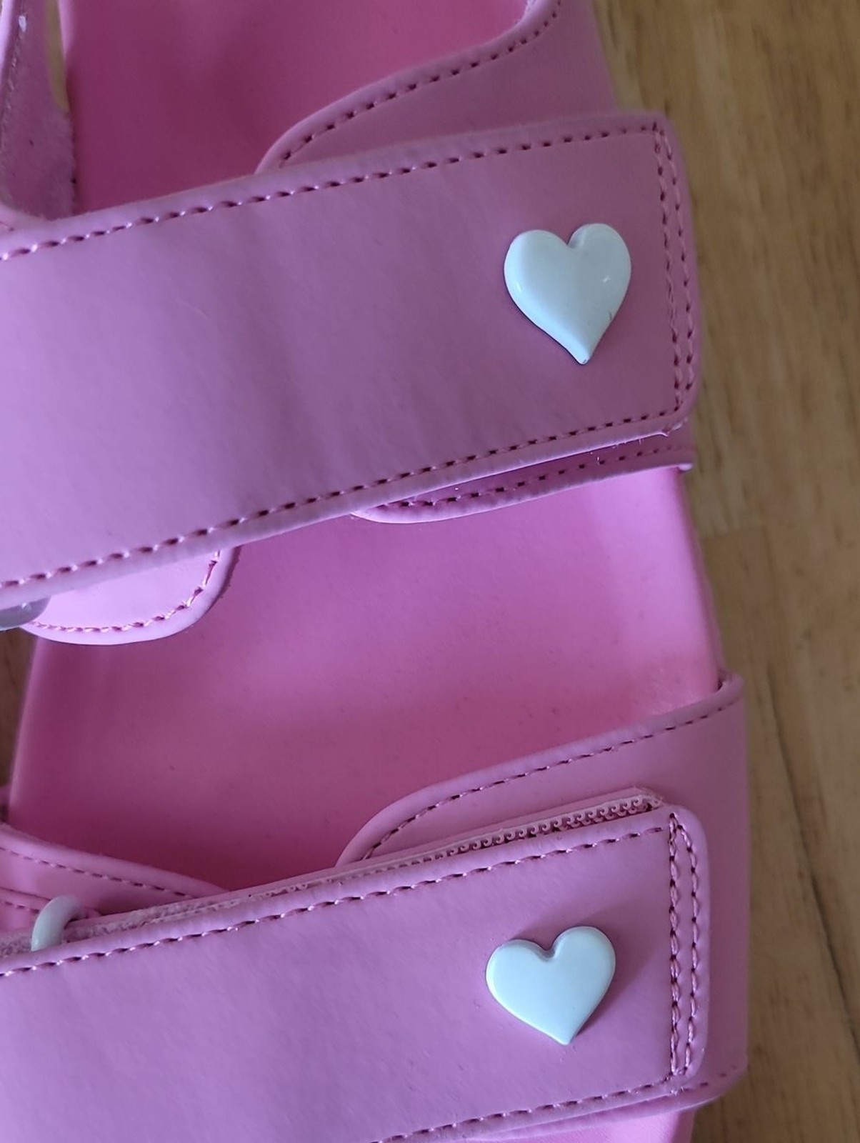 NWT Stoney Clover Lane x Target Pink Heart Sport Strap Sandals Size 8