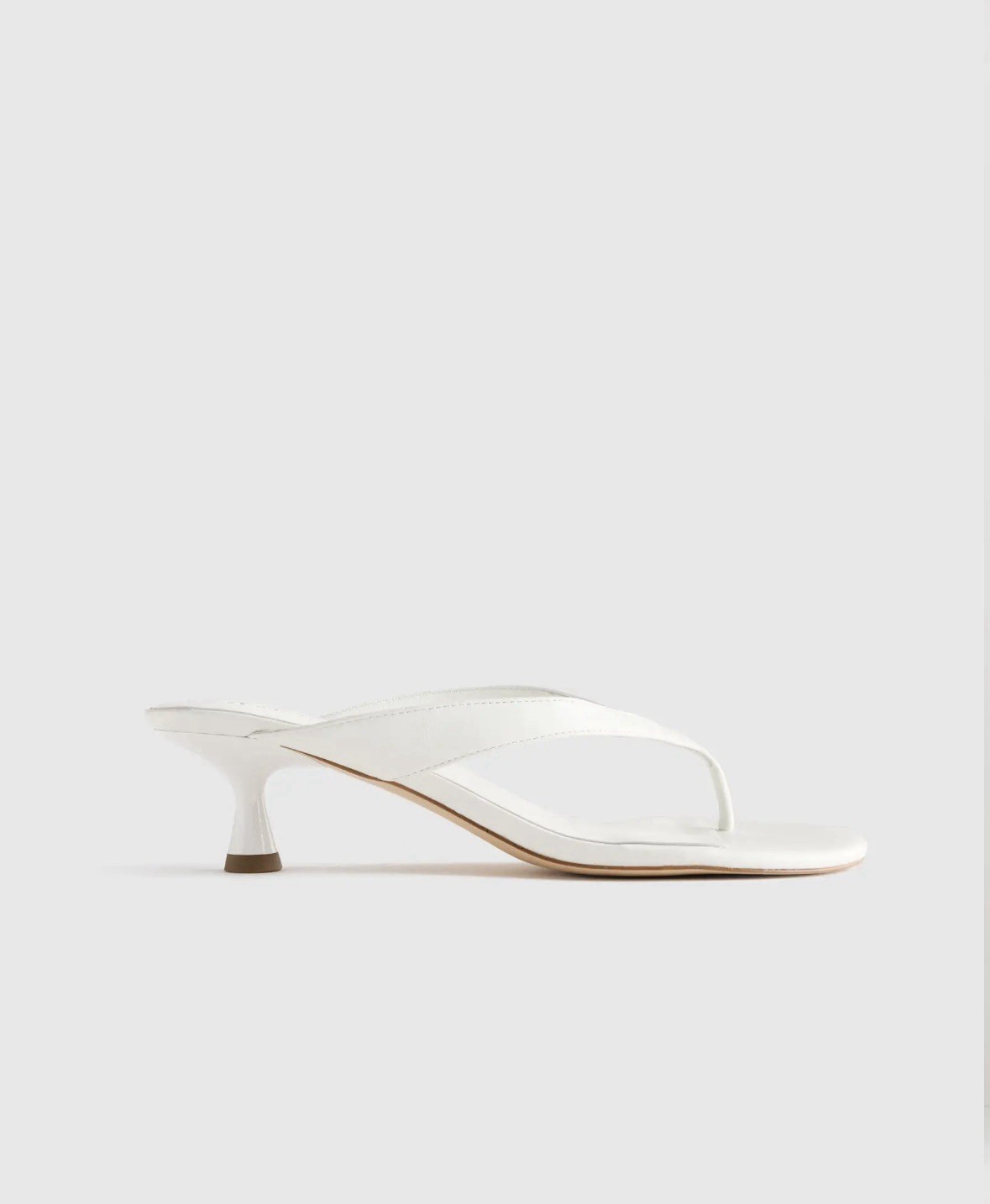 BNWOT QUINCE White Kitten Heel Thong Sandal US Size 7.5(EU 37.5)