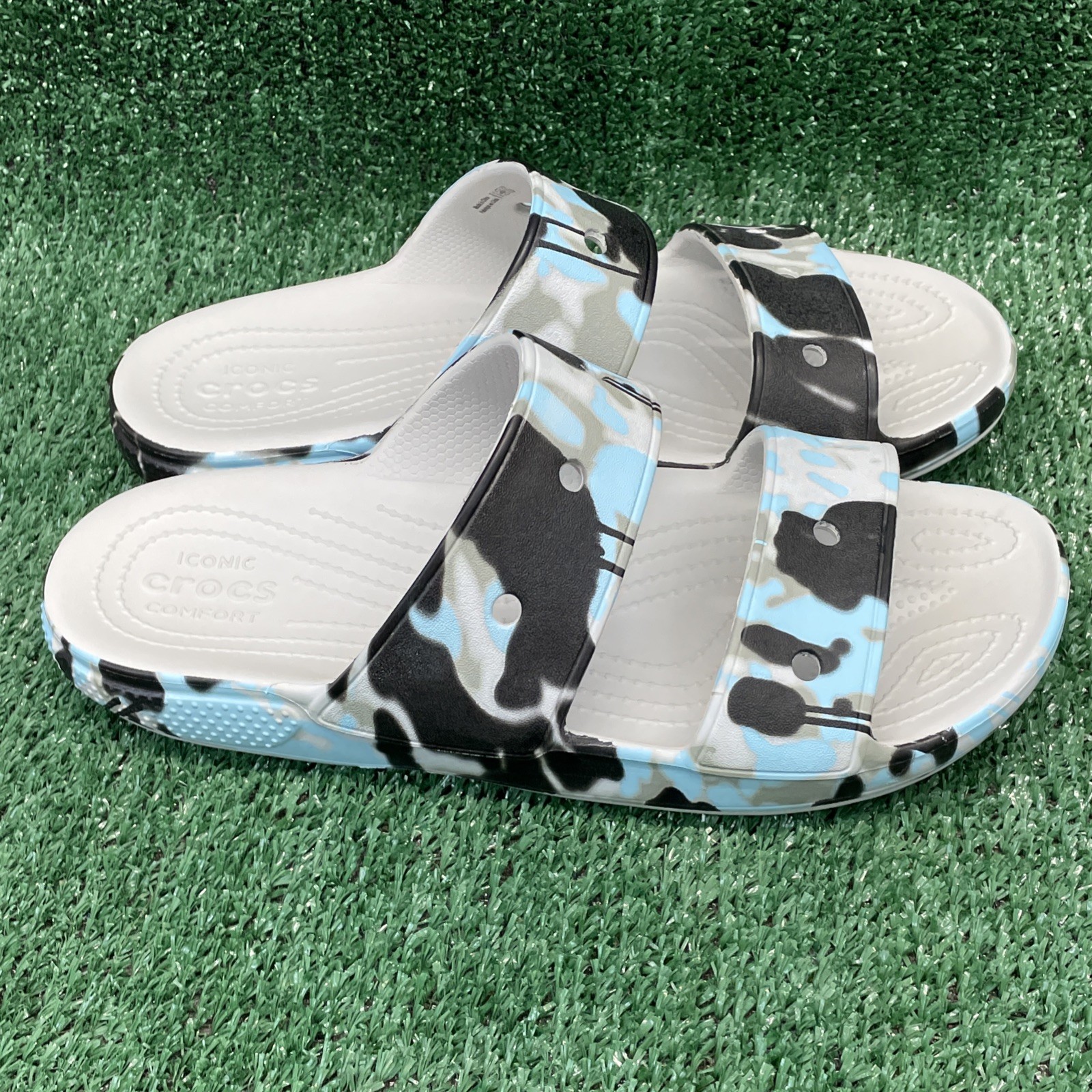 Crocs Classic Out of this World Slides Sandals W/10 M/8 Shoes Blue White