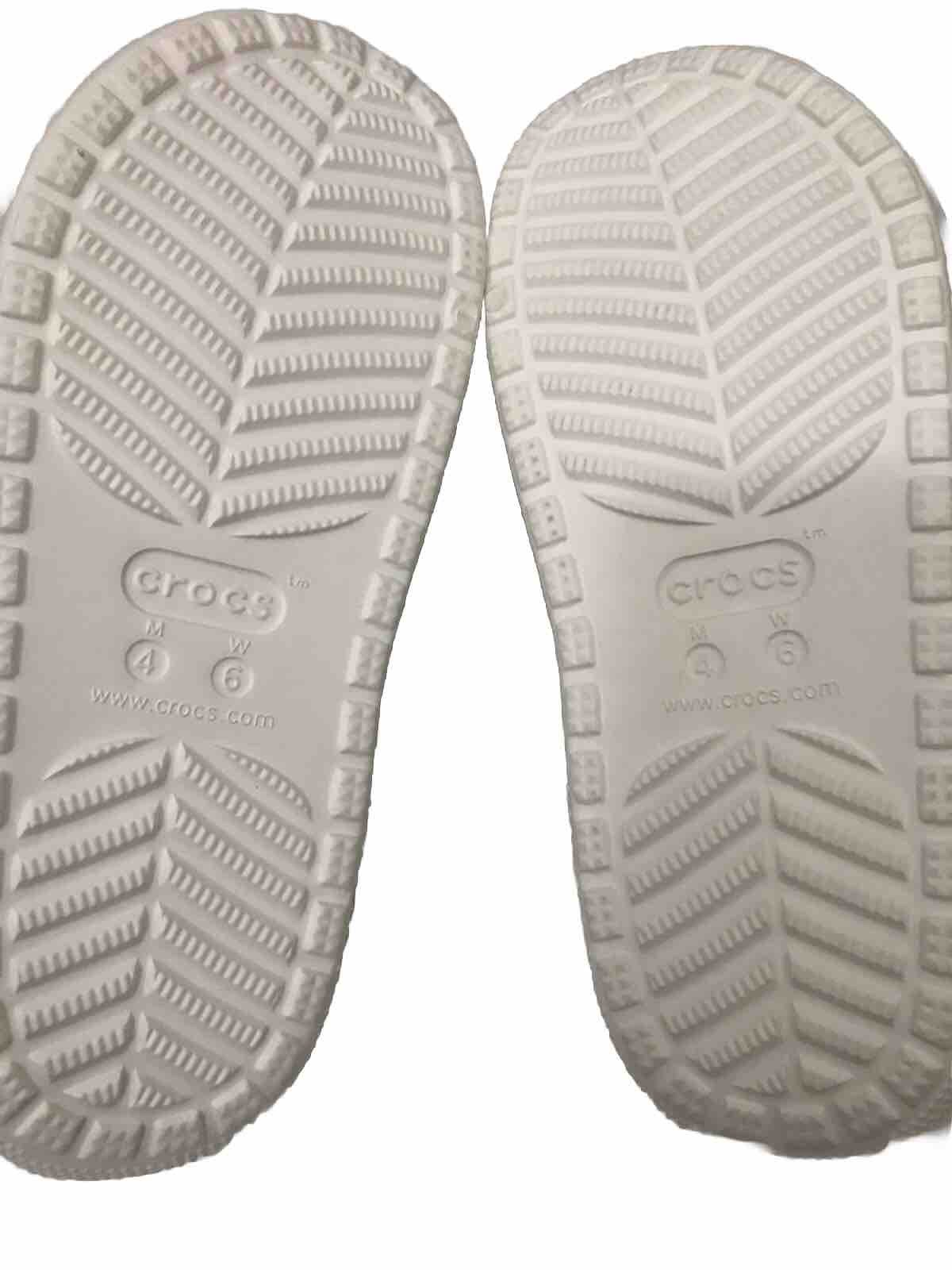 Crocs Classic Cozzy Comfort White Slip On Sandals Men’s 4 Women’s 6