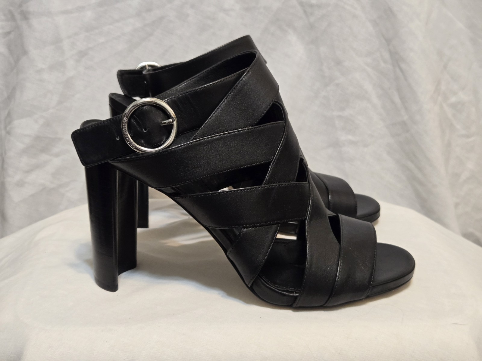 MICHAEL Michael Kors Womens ALANA Black Heel Sandals Sz 9