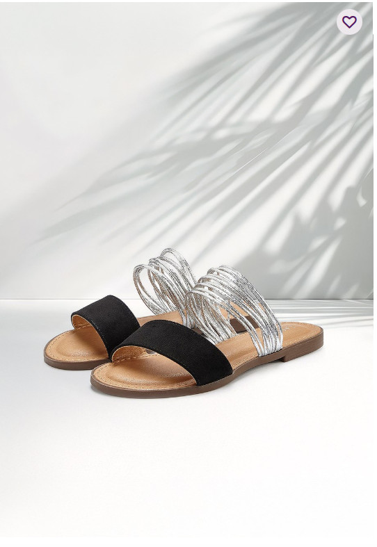 Metallic Strappy Sandals