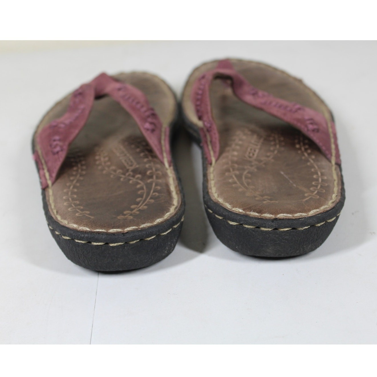 KEEN Cush Flip Flops Women’s Size 8 Burgundy Nubuck Thong Slip On Sandals