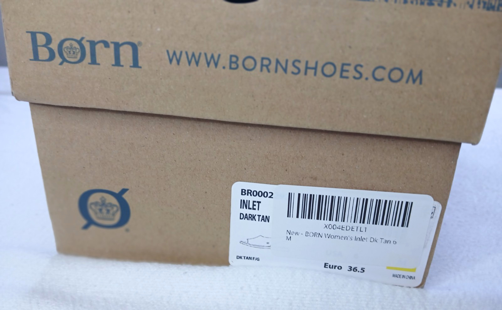 Born Womens Brown Dark Tan Inlet Leather Sandal Size 6M Flat Rubber Sole NWB