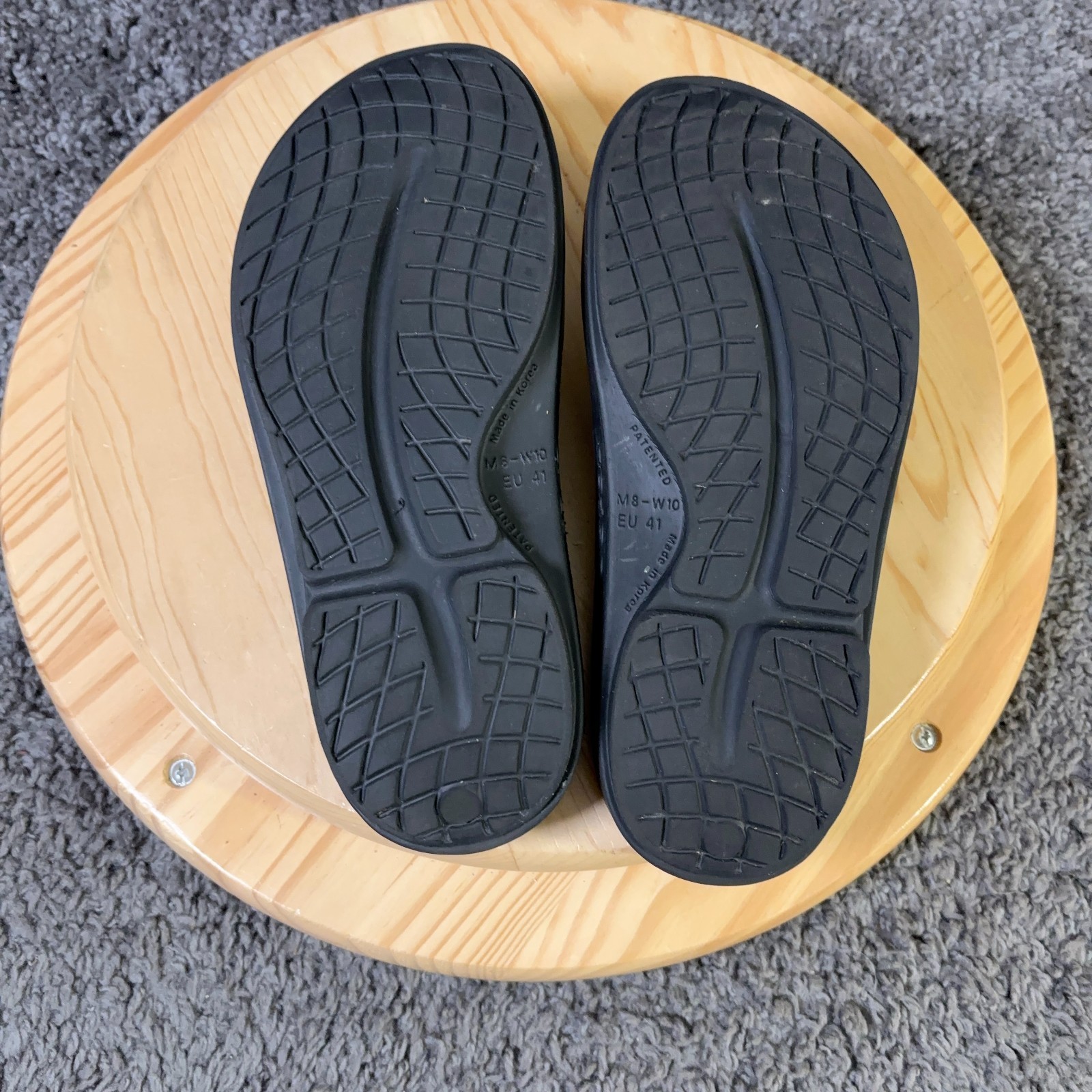 OOFOS OOriginal Recovery Sandal Womens Size 10 Black Slip On Thong Comfort Shoes