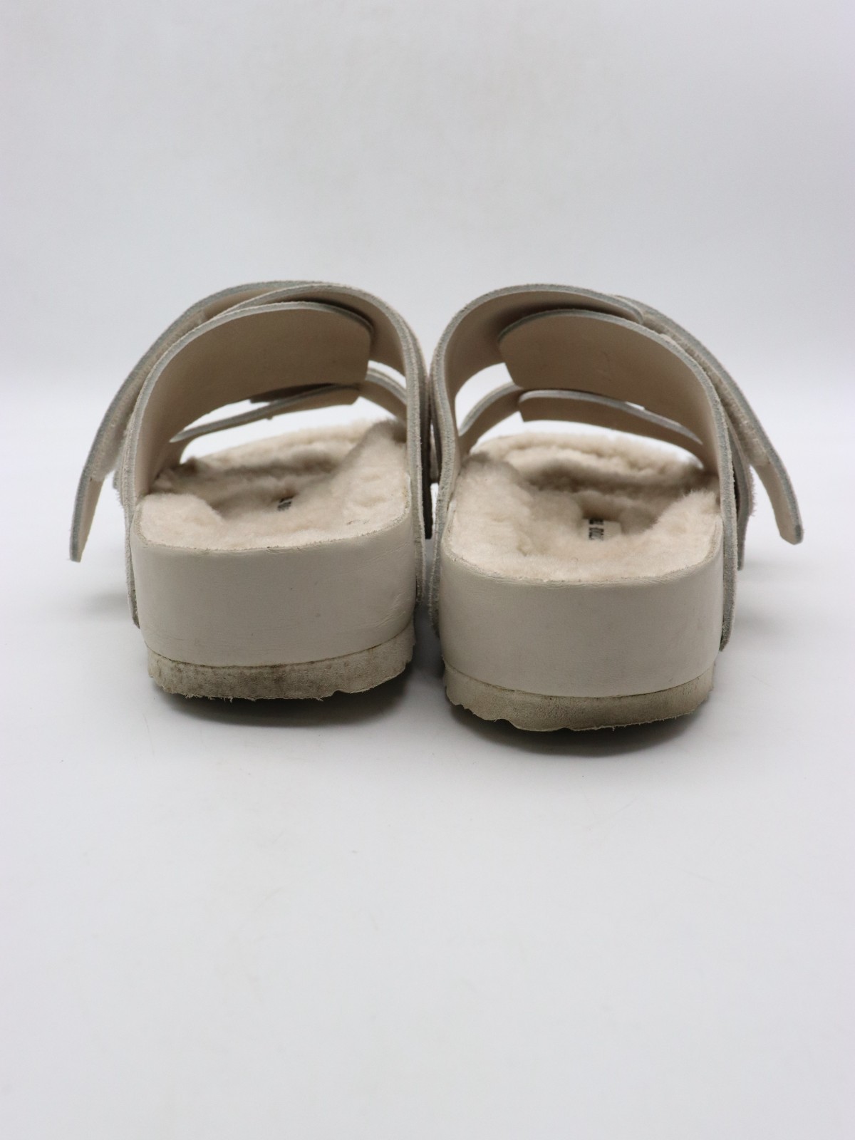 Birkenstock x Tekla Uji Women’s Size 7 Handstitch Shearling Lined Sandals Ivory