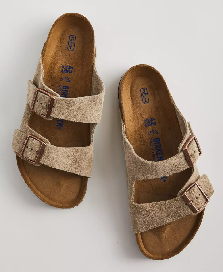 Birkenstock Arizona Taupe Suede Soft Footbed Sandals Unisex Shoes EU Size 37-45