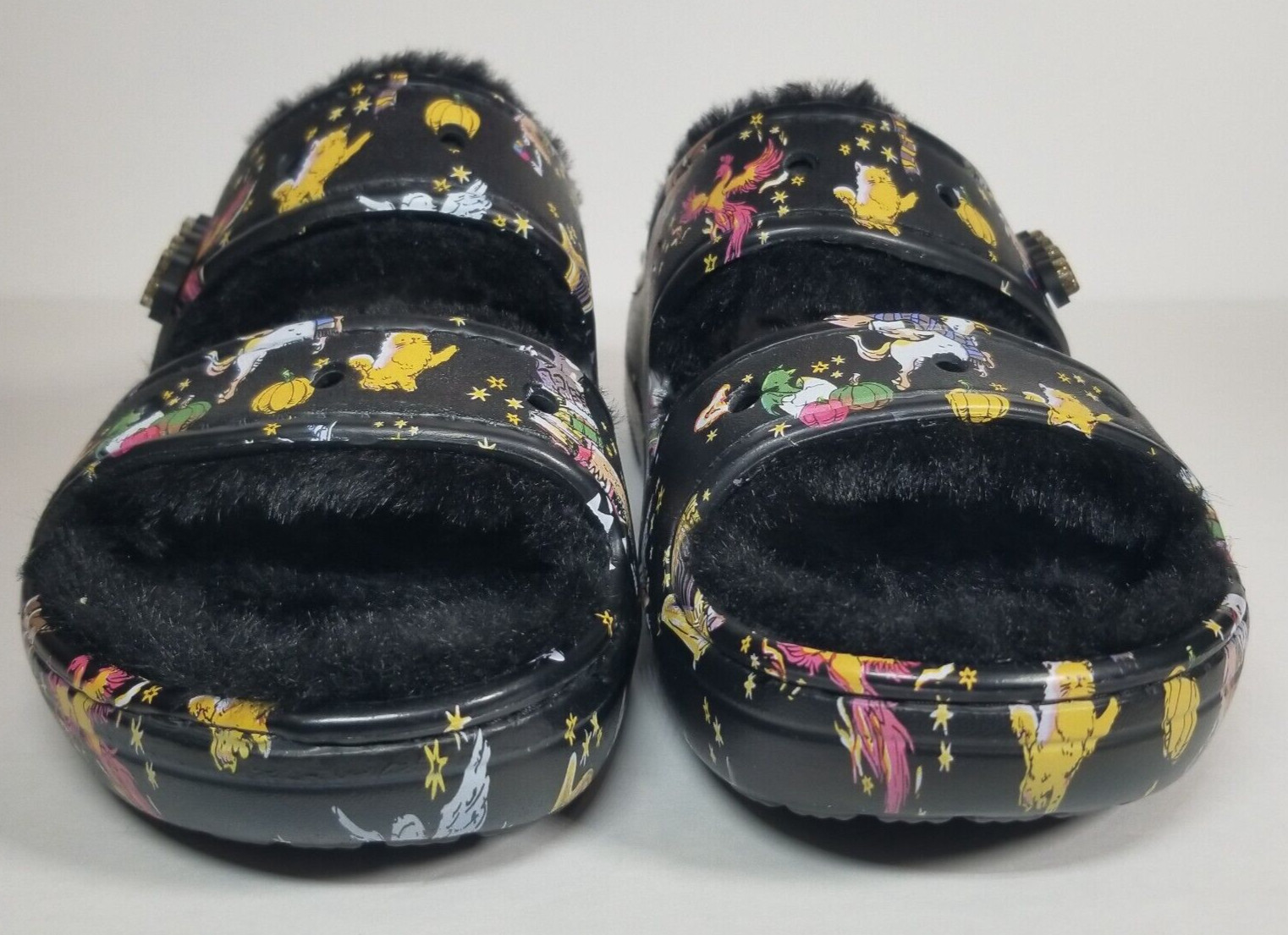 Crocs Harry Potter Vera Bradley Cozy Sandals Slides Fur Lined 2 Jibbitz M4 W6