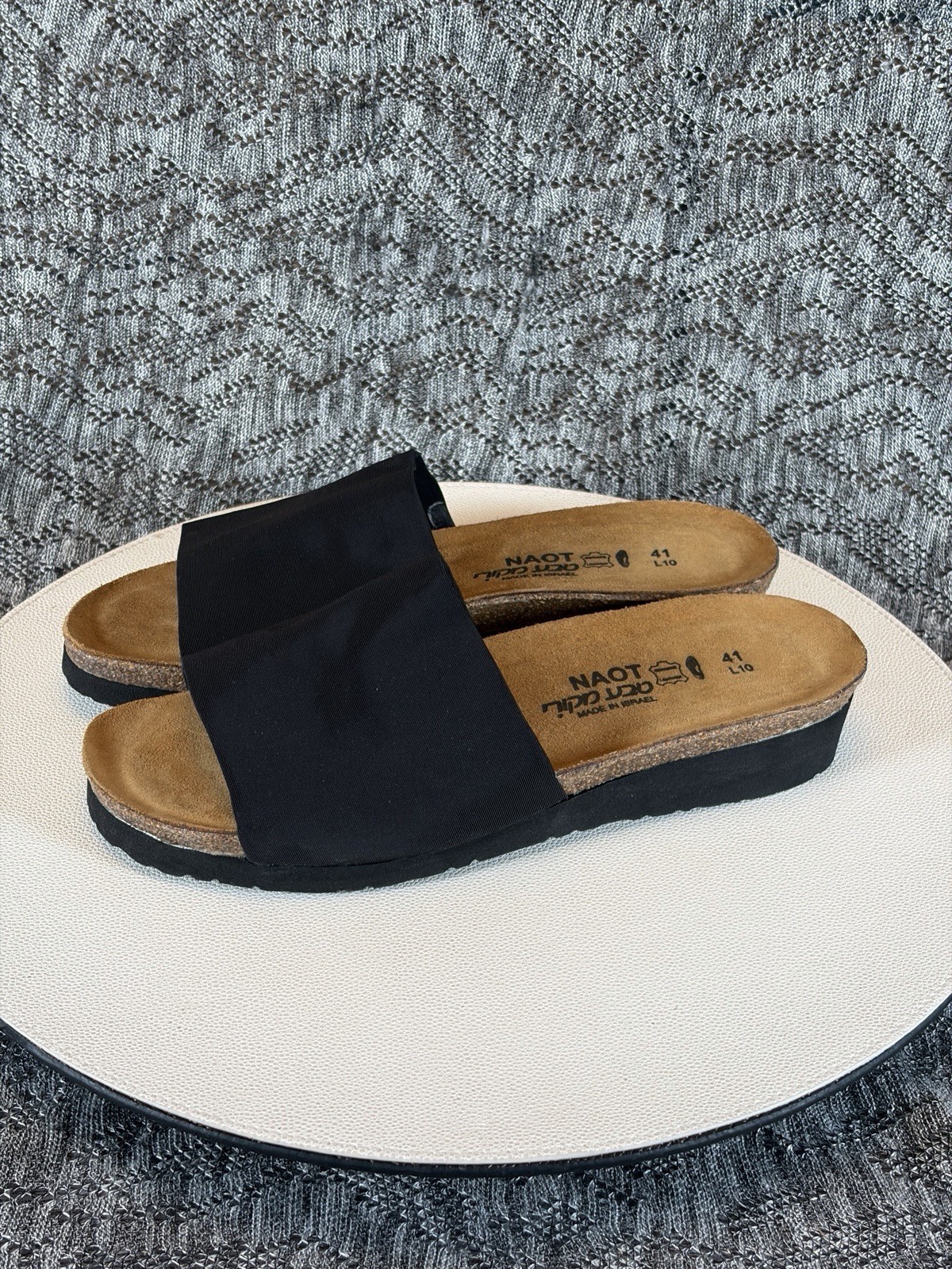 Naot Alana sandal size 41 Black Stretch Slide
