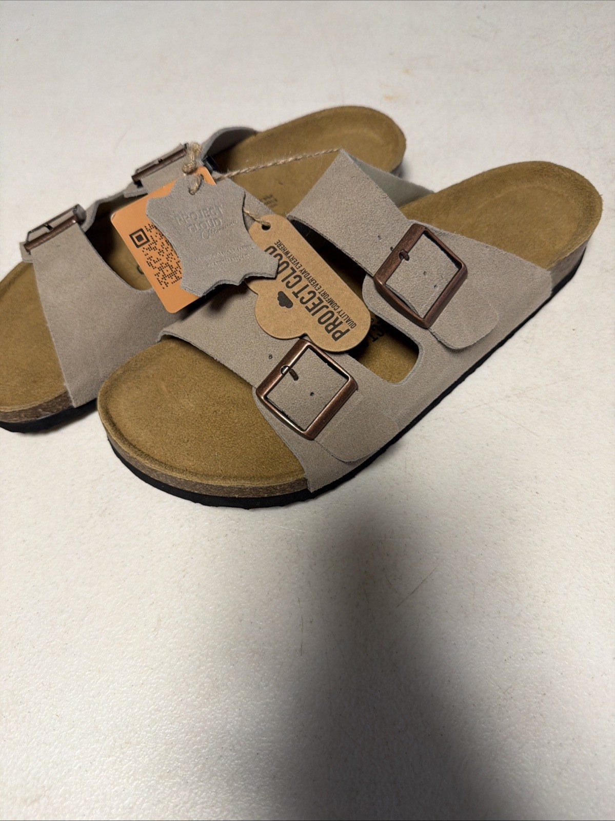 Project Cloud Women’s, Leather Womens Sandals, Memory Foam, Lightweight,Non-Slip