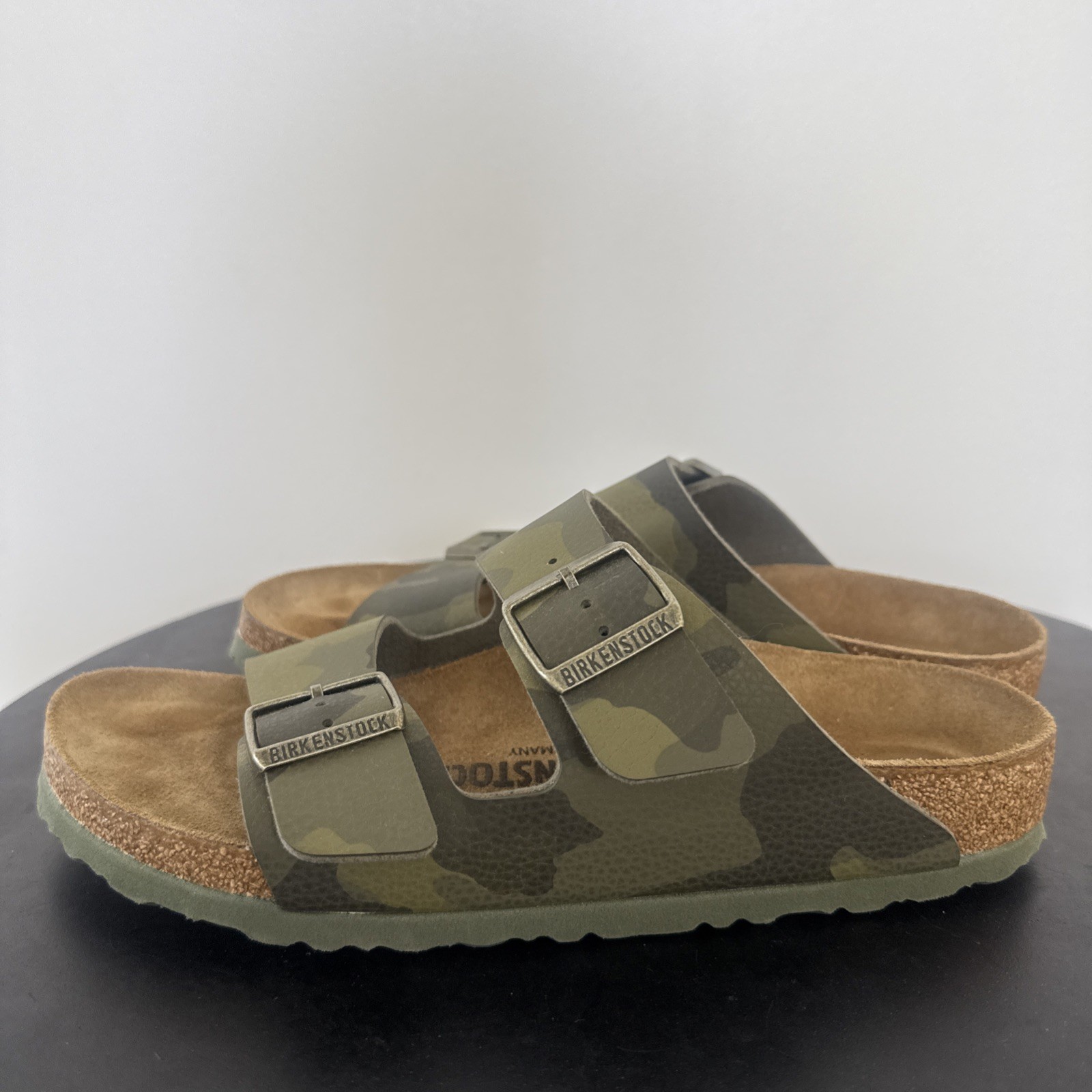 Birkenstock New w/ Box Arizona Desert Soil Camouflage Green Birko-Flor Narrow