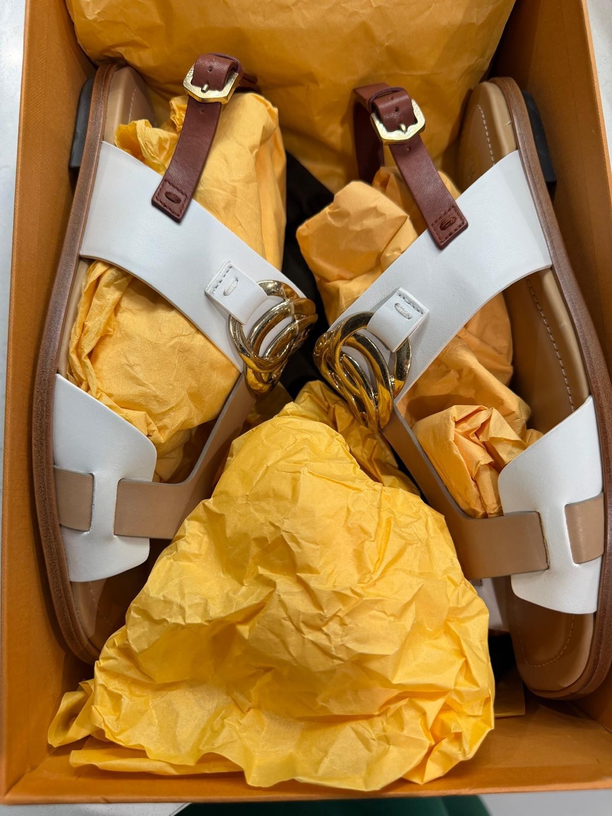 TOD’S slingback sandal cuoio gomma TK Macro Catena. Size 8 Women