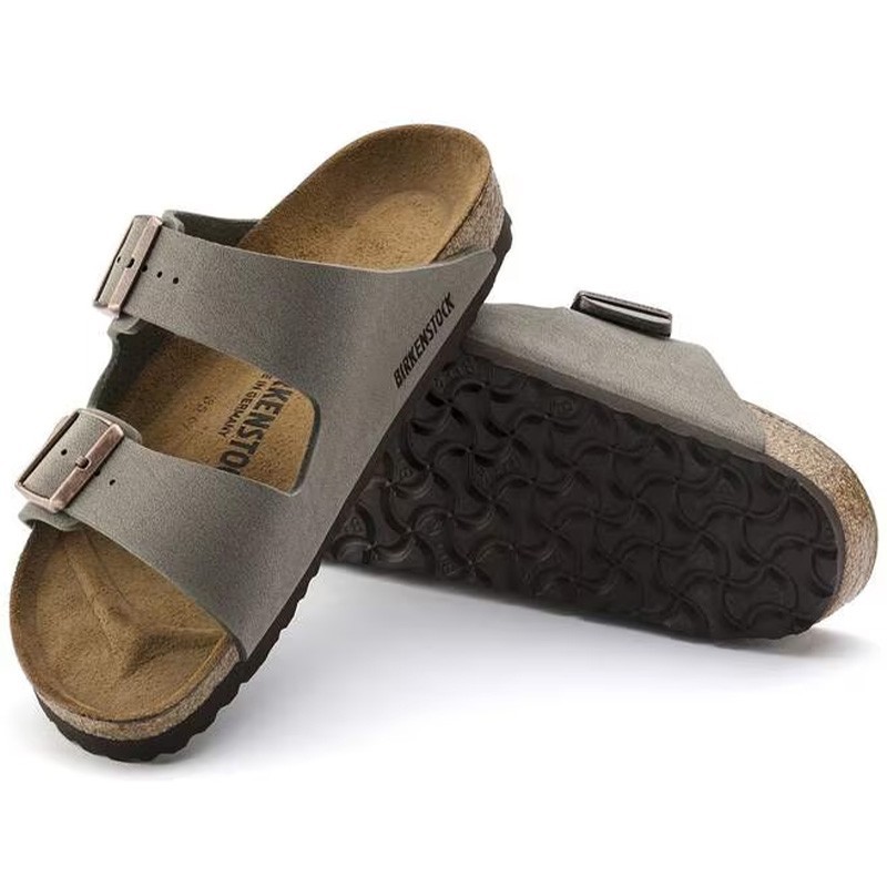 Birkenstock Arizona Stone Birkibuc Leather Soft Footbed Unisex Sandals Size37-45