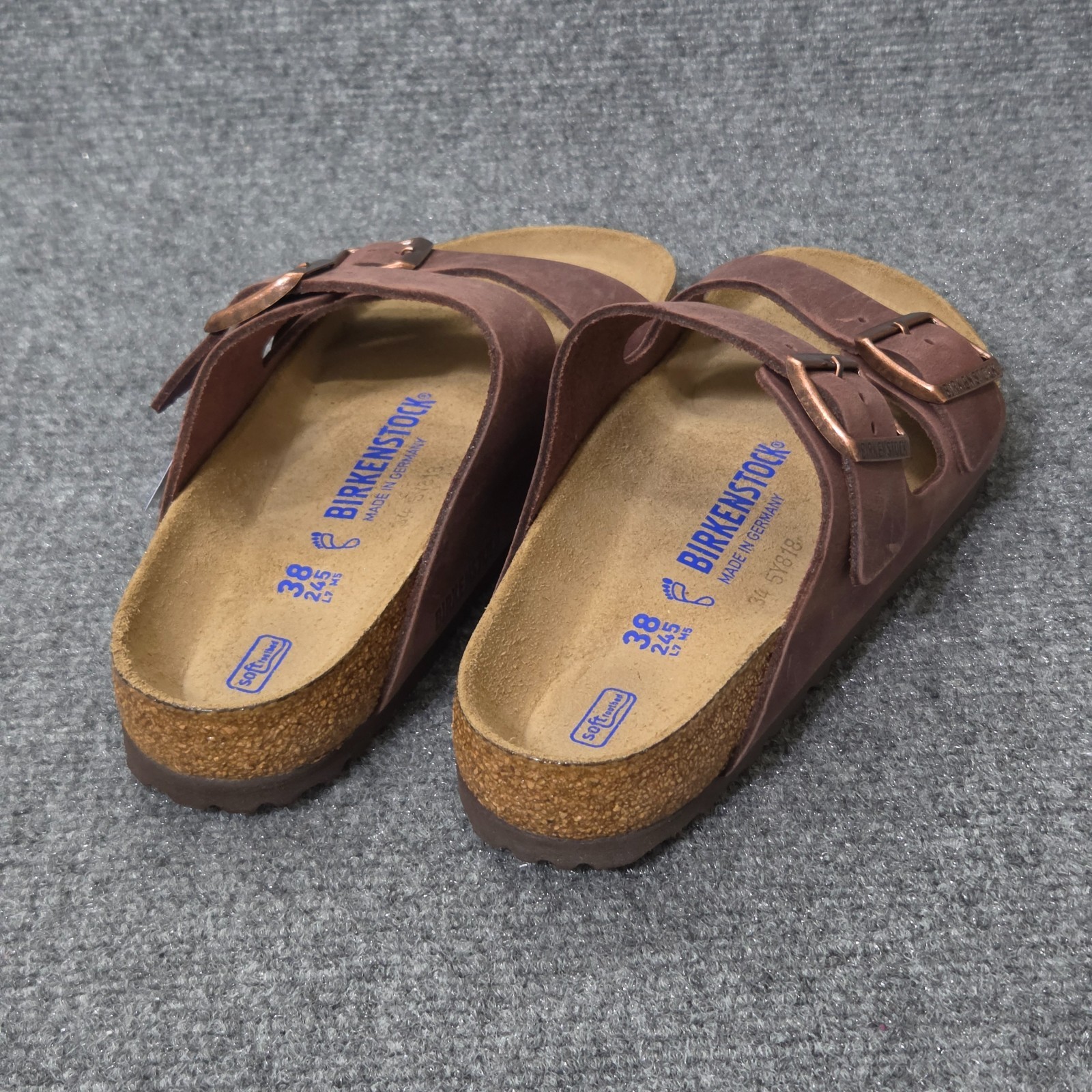 Birkenstock Women’s 7 Men’s 5 Arizona BS Leather Brown Habana Sandals