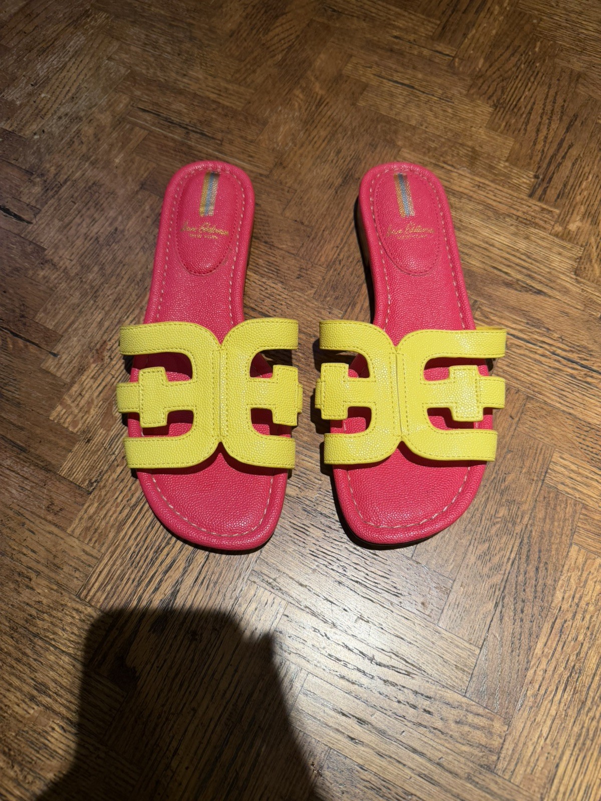 Sam Edelman Bay Slide Sandal Leather Pink Size 8M Resort Summer Vacay Casual