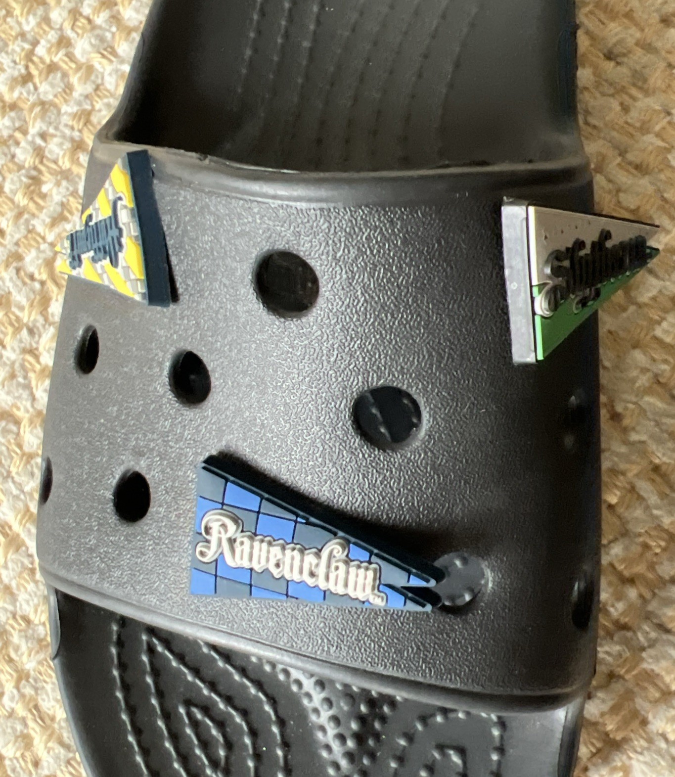 Crocs Harry Potter Unisex Slide Sandals Size M5 W7 Black Lightweight Flip Flops