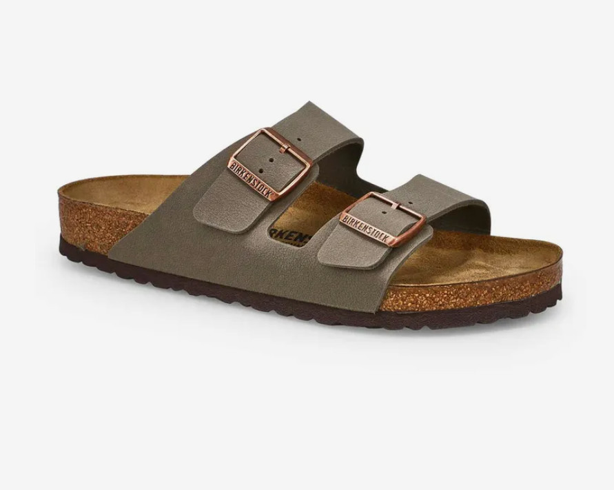 Birkenstock Arizona Birkibuc Two-Strap Mocha/Stone Unisex Sandals EU 37-45 NEW