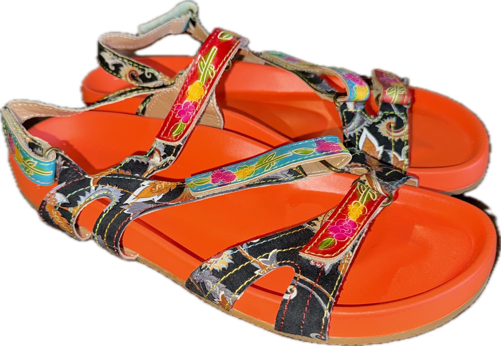 Unknown Brand Ethnic Multicolor Floral Strappy Sandals SKUH47146 Women’s Size 40