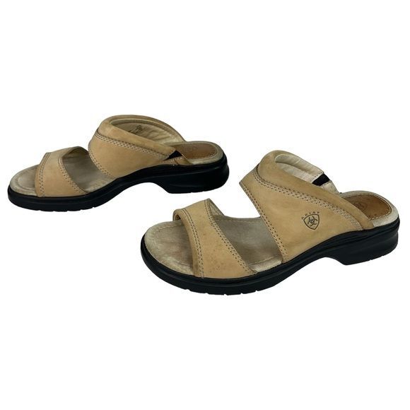 Ariat Tan Suede Slip On Sandals Womens Size 6B
