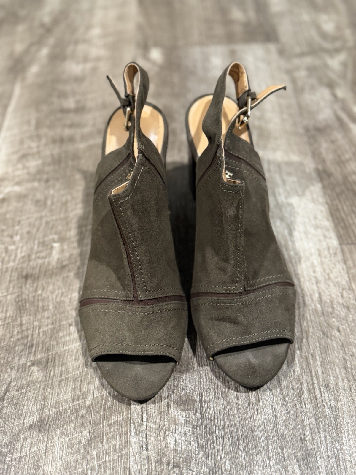 Tommy Hilfiger Womens Shootie Relita2 Open Toe Casual Olive Green 9.5M