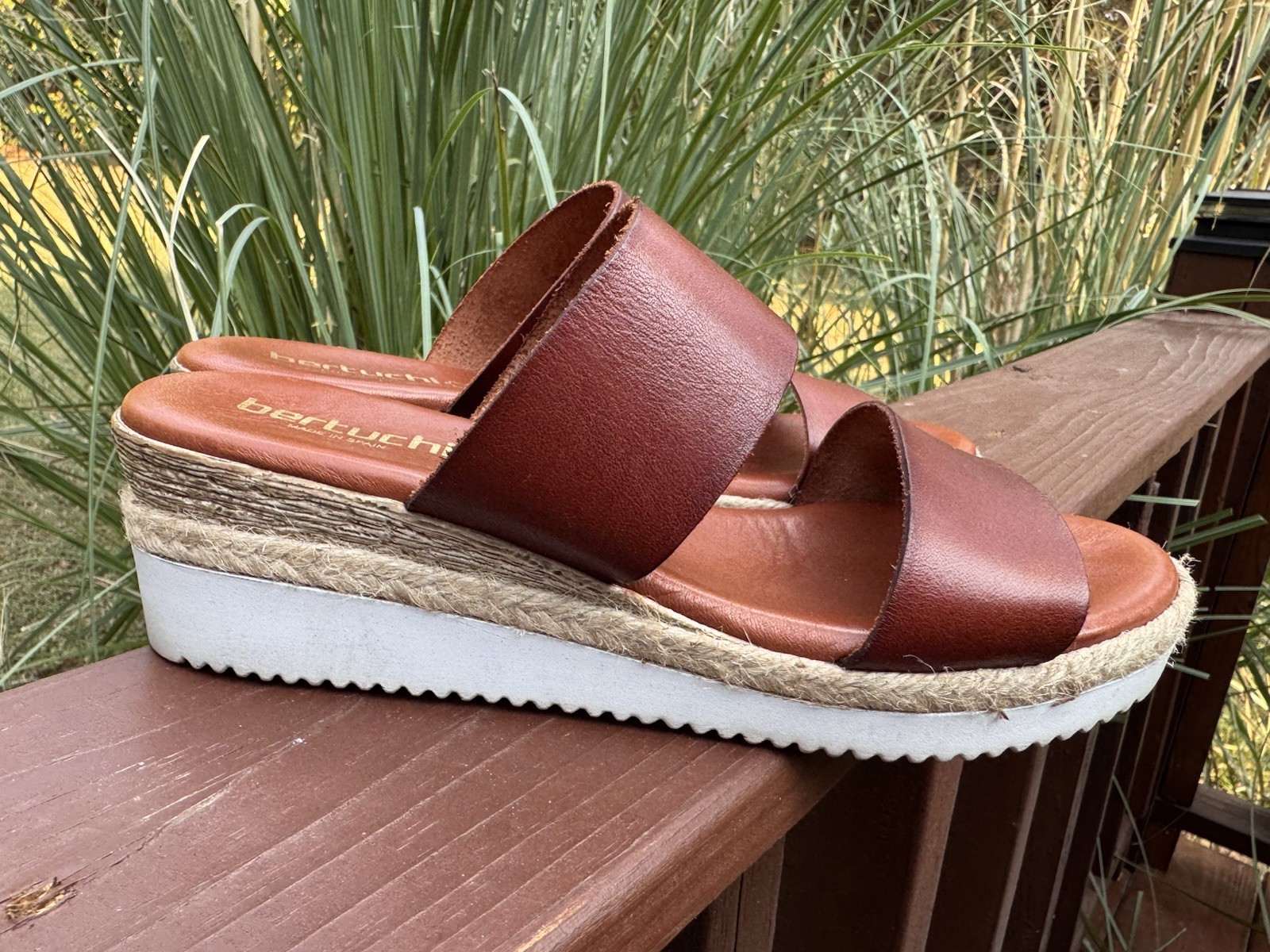 Bertuchi Brown Leather Wedge Sandals Women’s Size EU 41 US 10-10.5 Platform