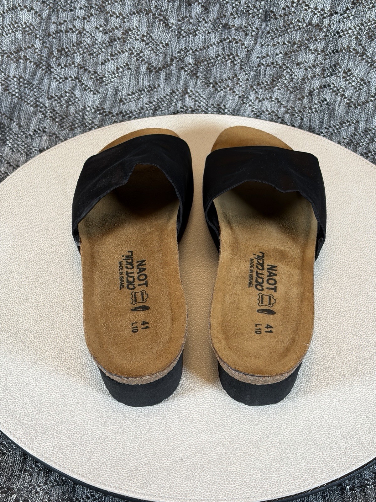 Naot Alana sandal size 41 Black Stretch Slide