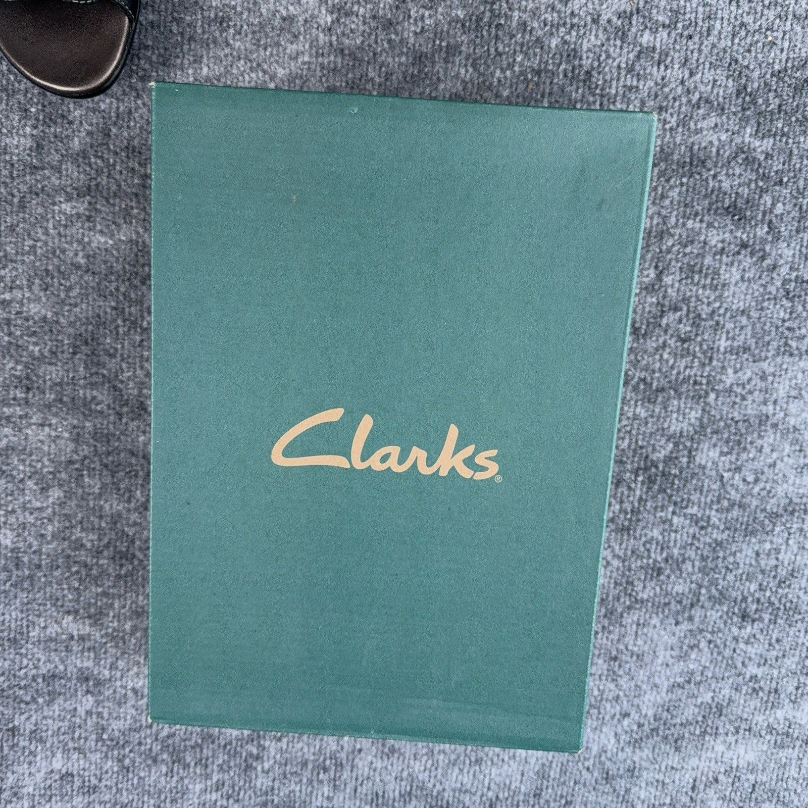 Clarks Bendables Ella Art Floral Cut Out Wedge Slide Sandals 6 1/2 M Leather