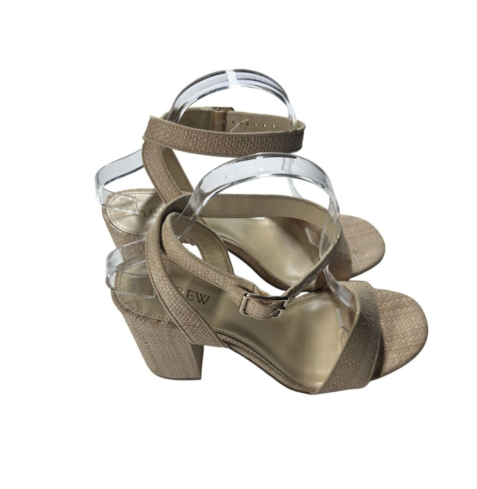 J.Crew Women’s Strap Block Heel Sandals Shoes Adjustable Ankle Buckle Size 9.5