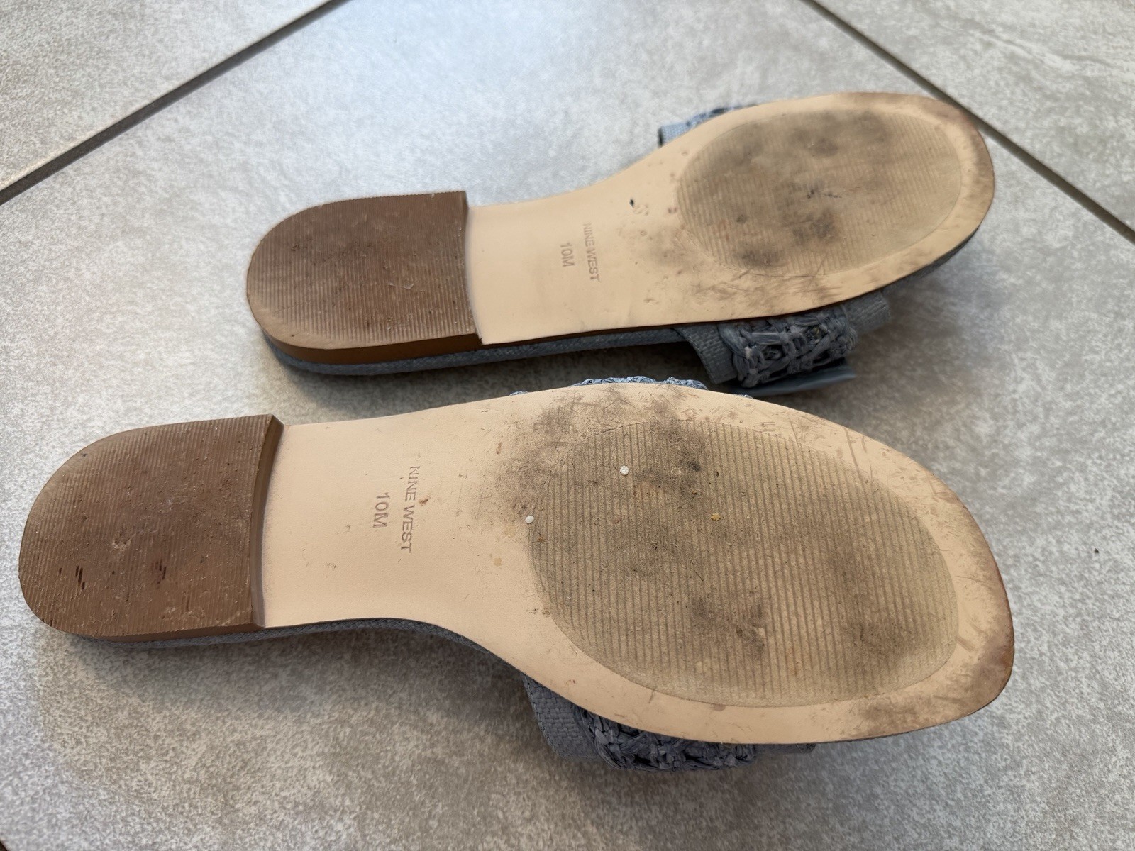 Nine West Hagleigh Slide Sandal Women’s Blue Size 10 Spring Summer