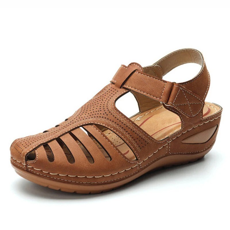 Womens Summer Orthopedic Wedge Sandals Walking Slingback Flat Casual Shoes Size