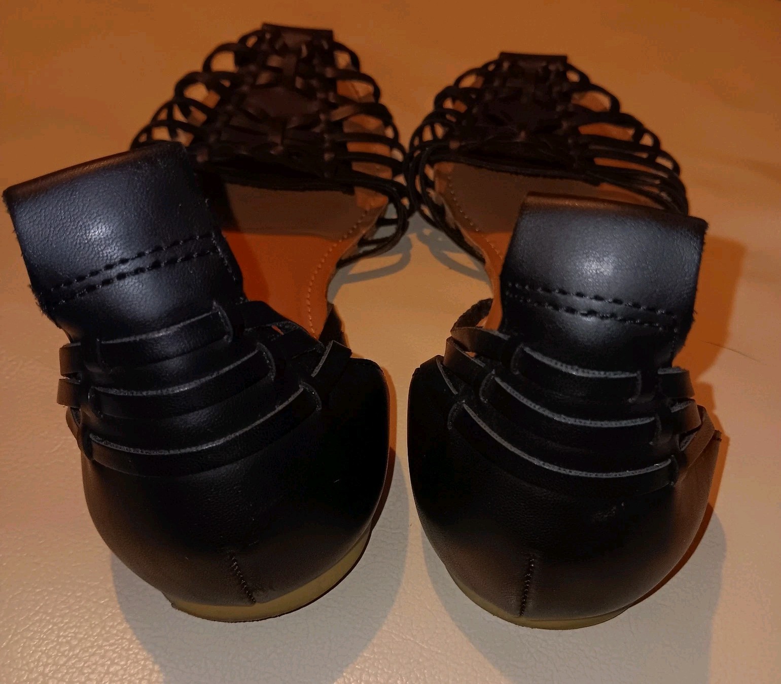 Steve Madden Black Woven Sandal Flats Spring Summer Boho Cute Classic Sz 9.5