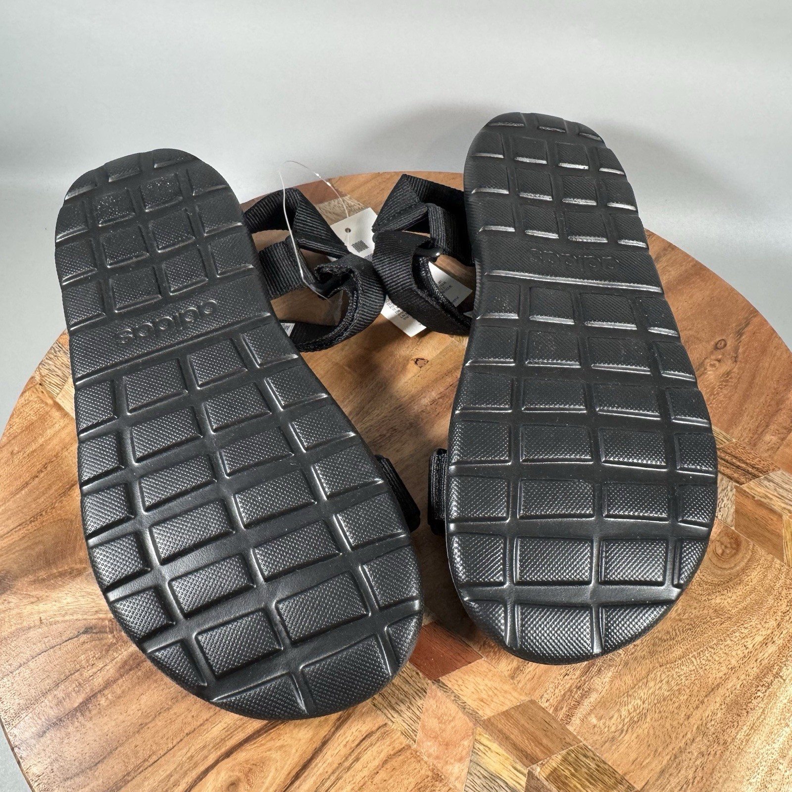 Adidas Adilette Comfort Sandal Womens 6.5 (Youth 5) Black Slingback NEW