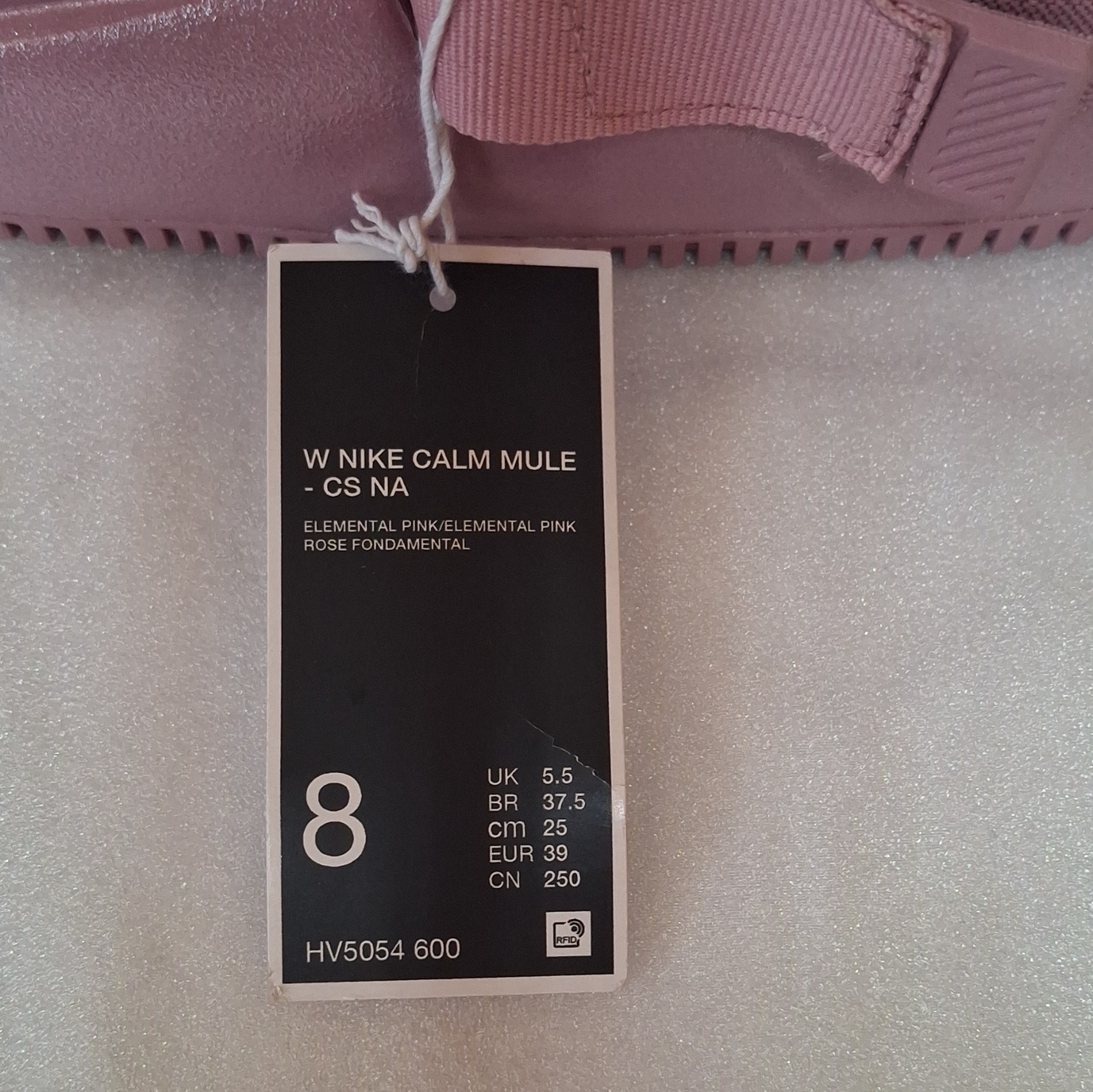 Nike Pink Solid Mule Sandals Logo Buckle Womens US 8 EU 39 HV5054-600