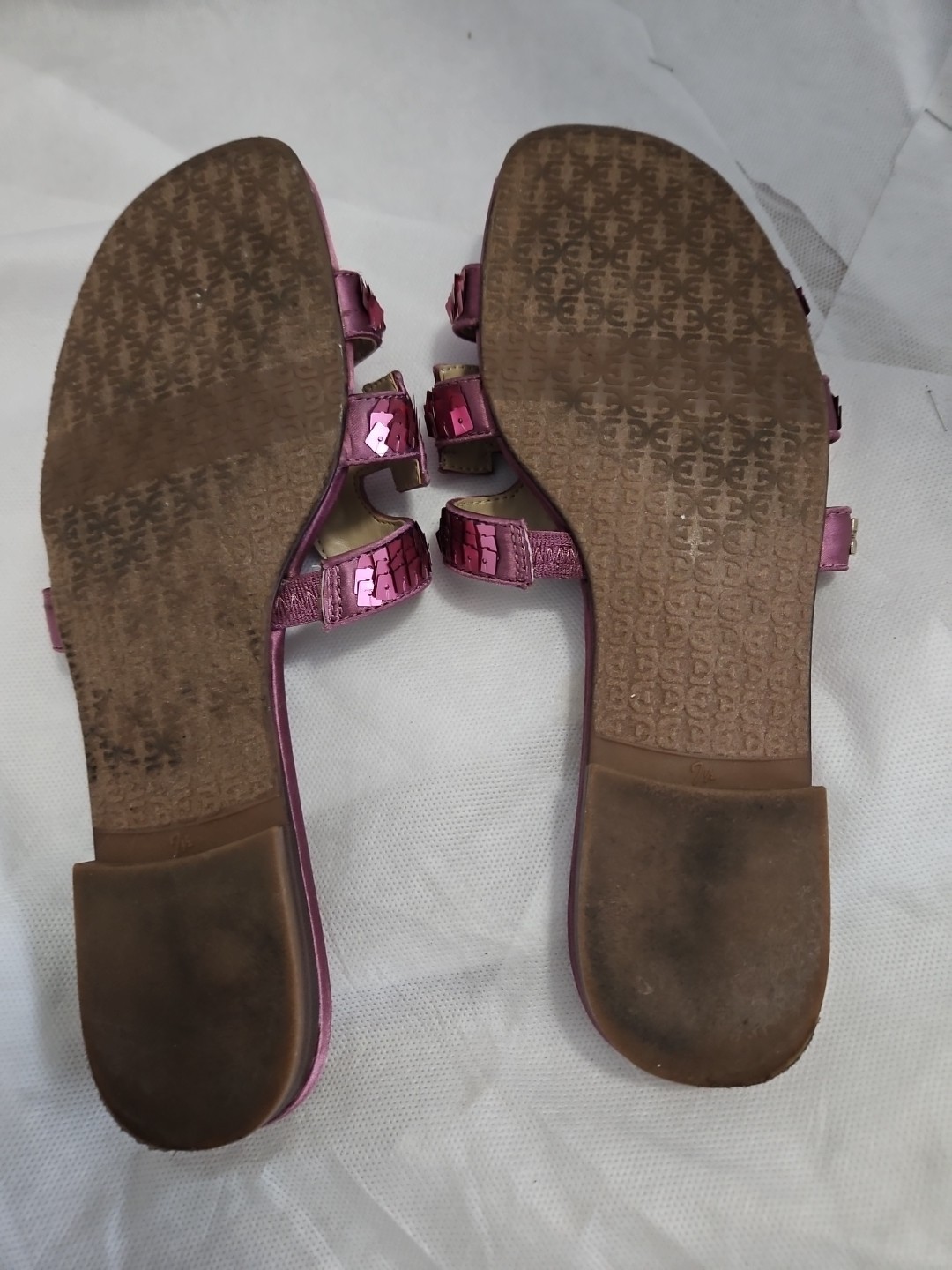 SAM EDELMAN Bay Glamour Sequined Slide Sandal in Elderberry 7.5m US